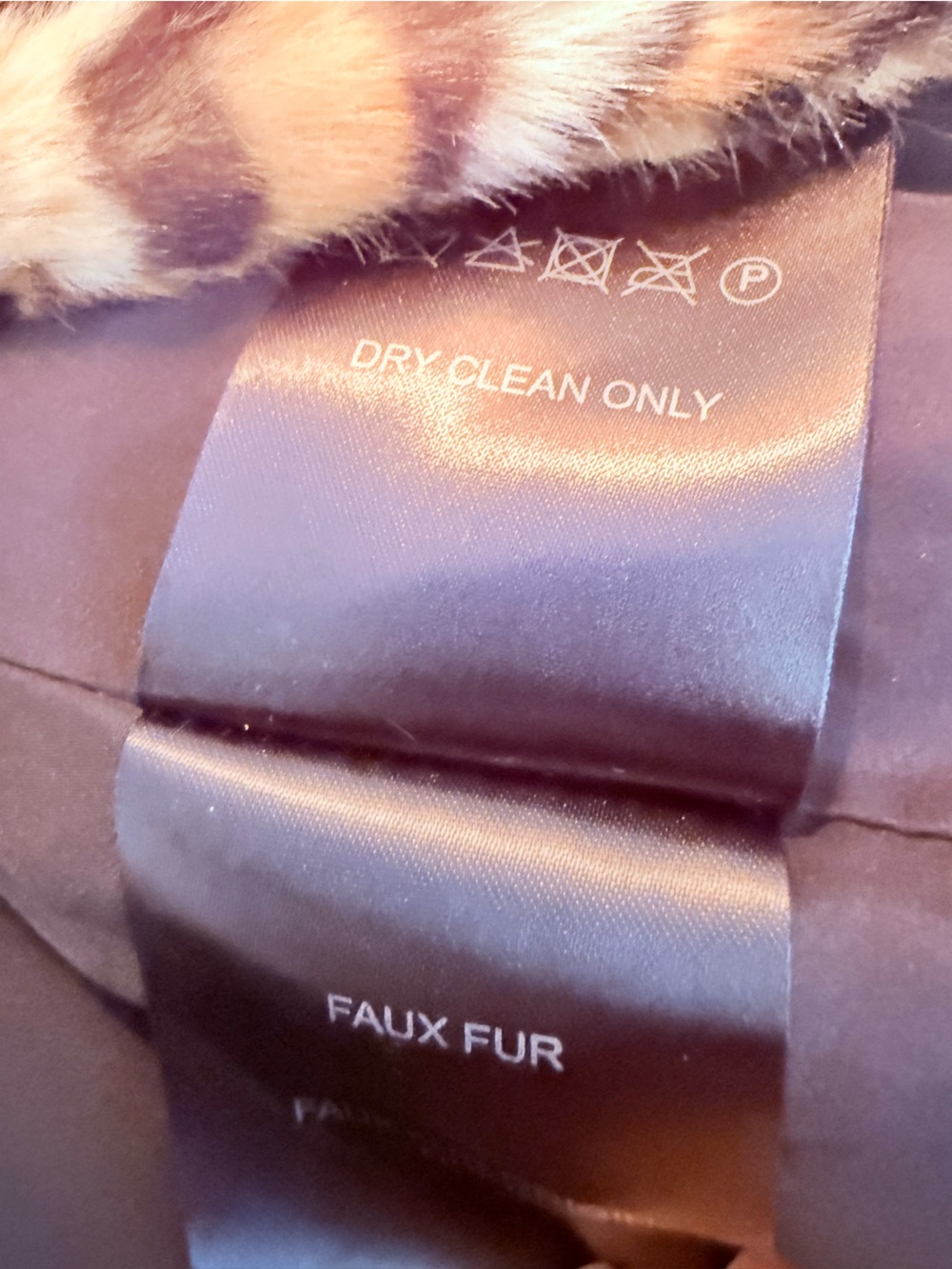 NEW Love Token faux fur leopard coat size Large - Picture 6 of 11
